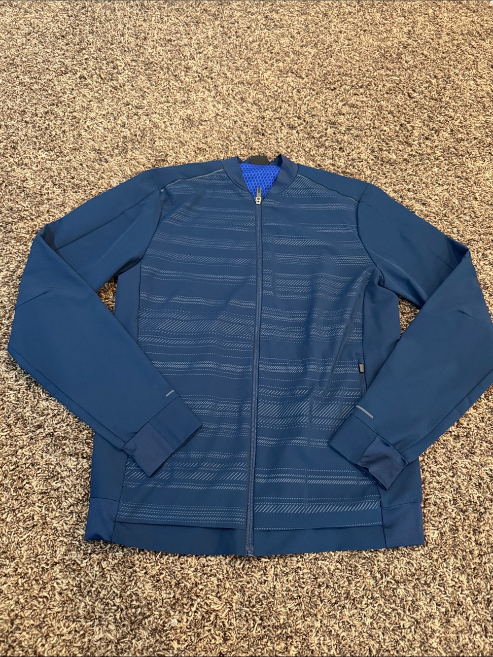 Russell Athletic Navy Full‑Zip Lightweight Shirt Jacket
